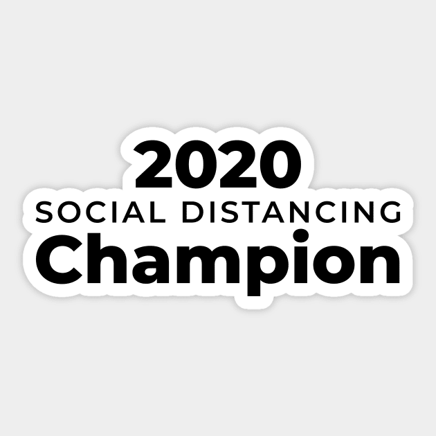 2020 Social Distance Champion (black) Sticker by FalconArt